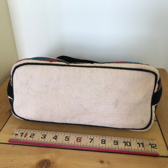 El Paso Saddleblanket Co Shoulder Tote Bag Woven Cotton Kokopelli Flute Design - Picture 4 of 8